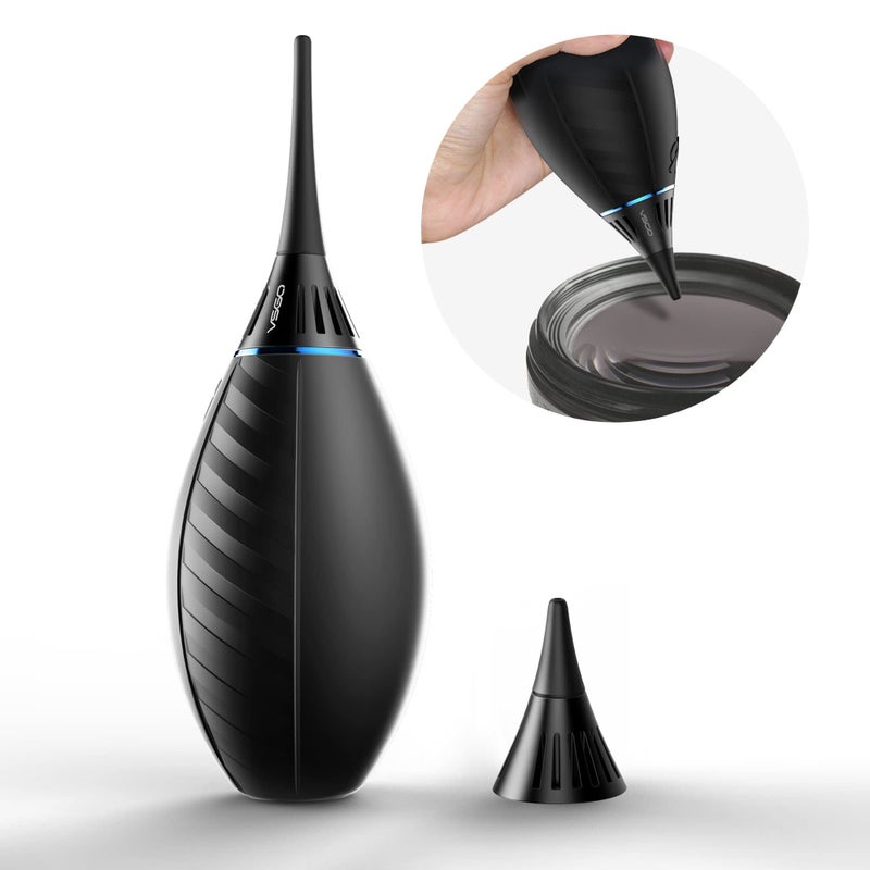 VSGO Camera Air Blower with Soft Tip, Single Air Intake with Self-Suction Cup, Compatible with Camera Lens, SLR/Mirrorless Sensors, Reflectors, Focusing Screens, Coffee Machines and More - Image 1